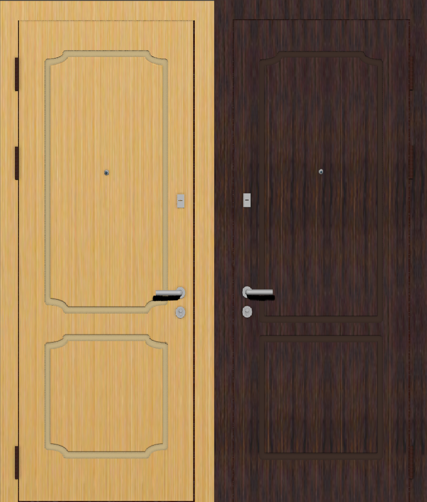 Металлическая входная дверь мдф шпон с рисунком фрезеровки I